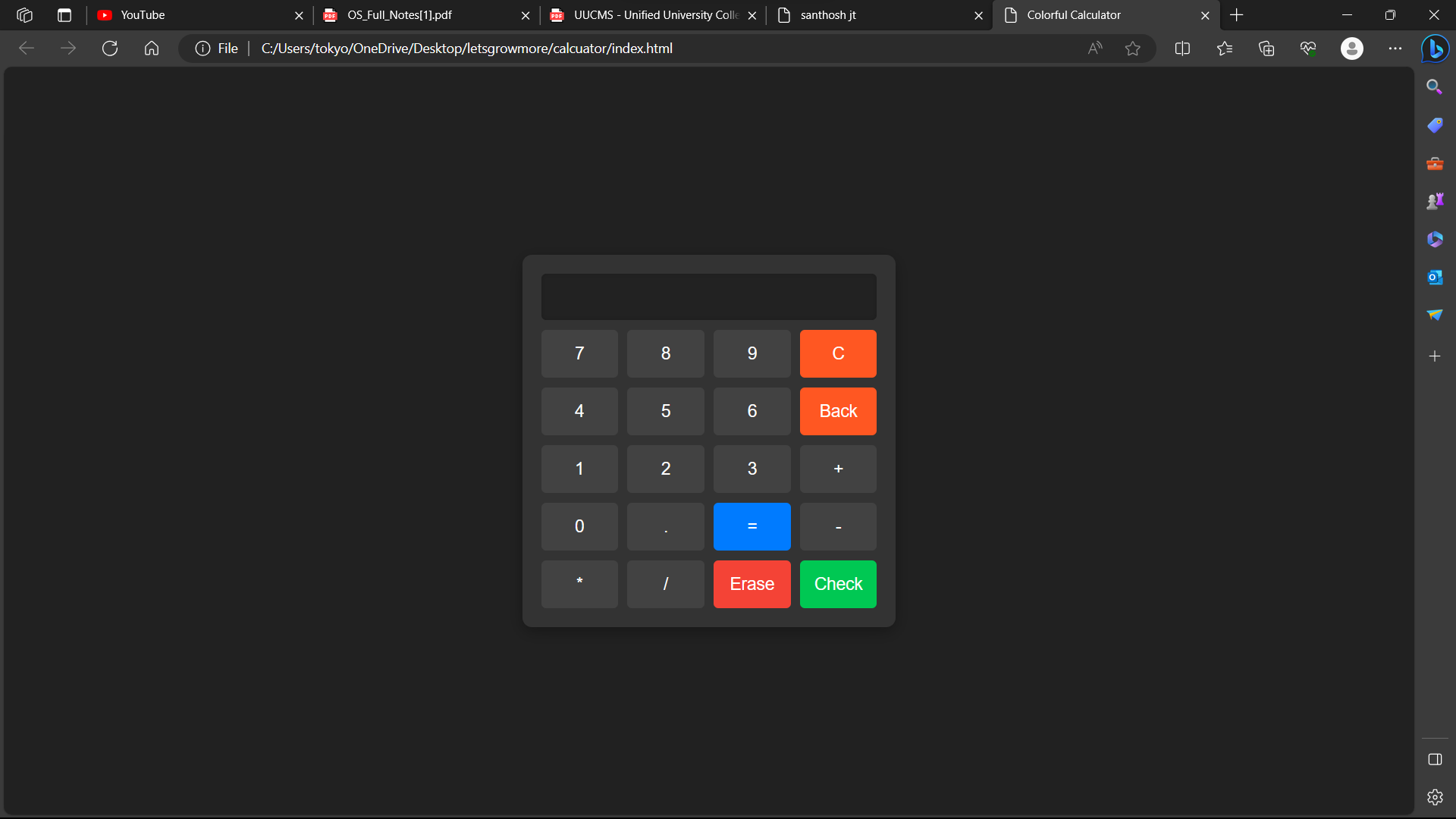 Simple Web Calculator Project Thumbnail